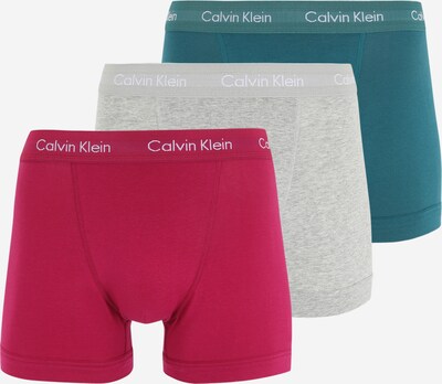 Calvin Klein Underwear Bokserice u svijetlosiva / smaragdno zelena / crvena, Pregled proizvoda