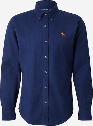 Regular fit Cămașă de la Abercrombie & Fitch pe albastru: față