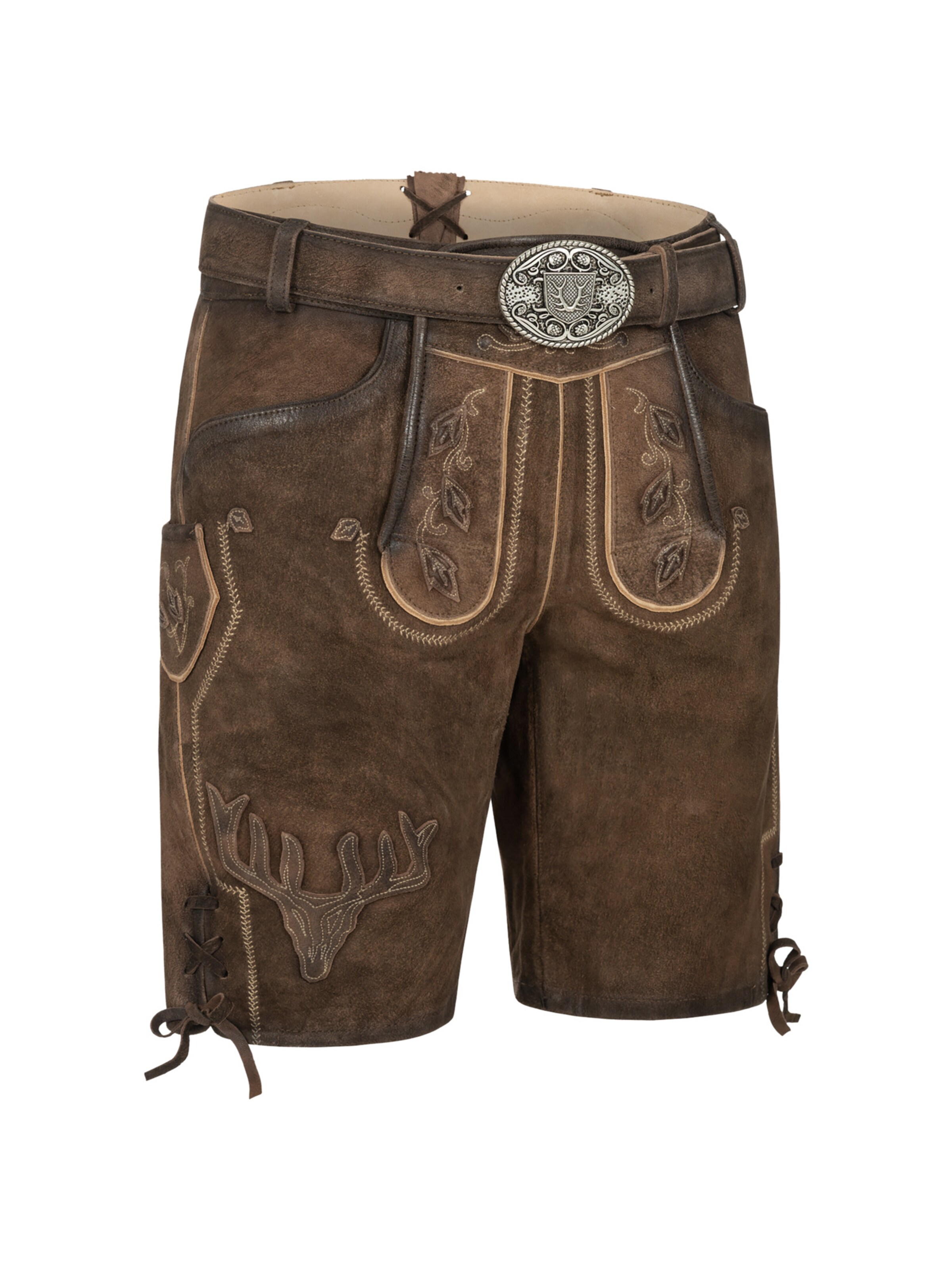 Krüger Buam Regular Traditional pants ' Werner ' in Brown
