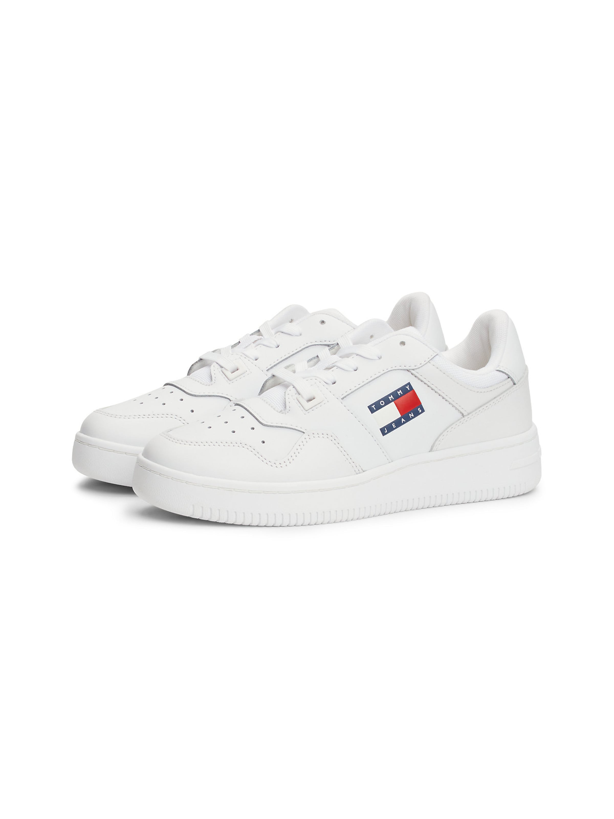 balts Tommy Jeans Zemie brīvā laika apavi 'Retro Basket Ess Meg 3A3'