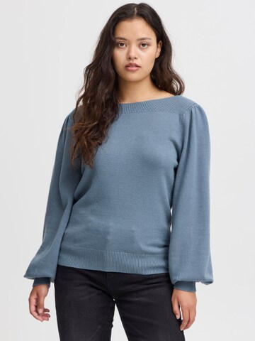 Pull-over ICHI en bleu : devant