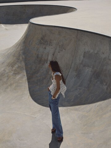 Bershka Top | bela barva