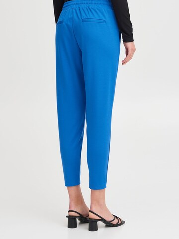 ICHI Slimfit Bandplooibroek 'Kate' in Blauw