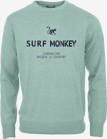 Surf Monkey Sweatshirt in Green: front