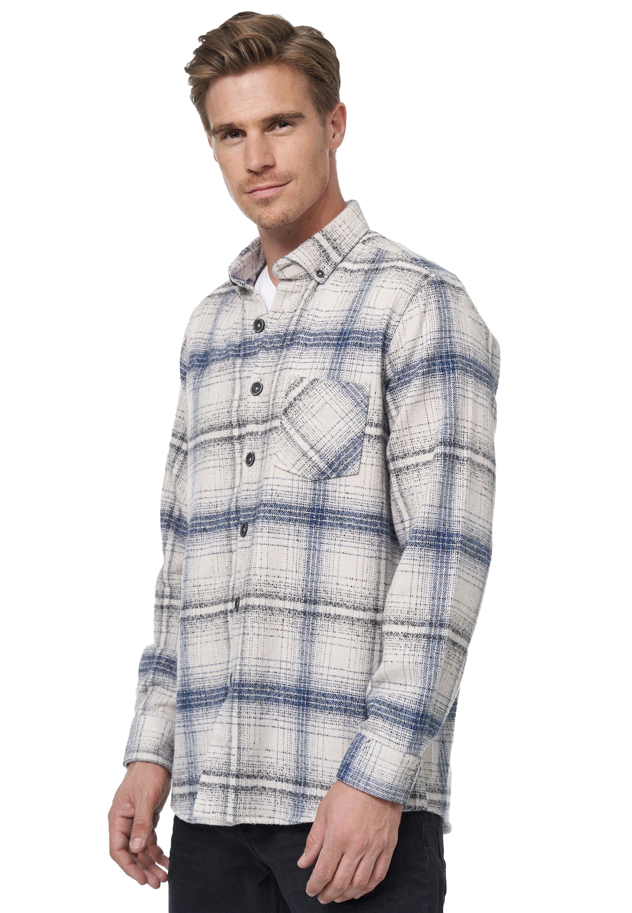 Rusty Neal Slim fit Button Up Shirt in Blue: front