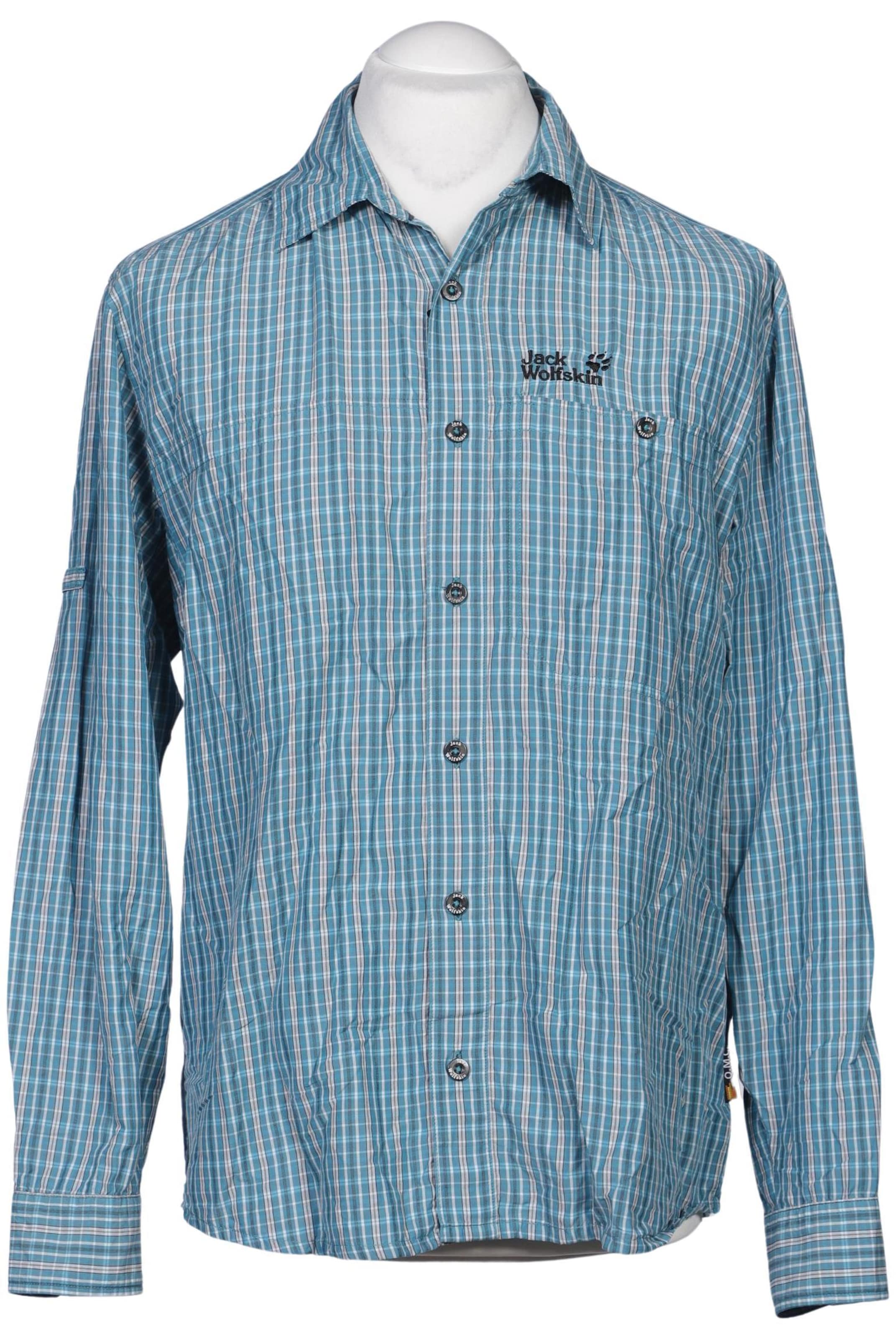 JACK WOLFSKIN Button Up Shirt in M in Blue: front