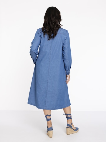 Yoek Shirt Dress in Blue