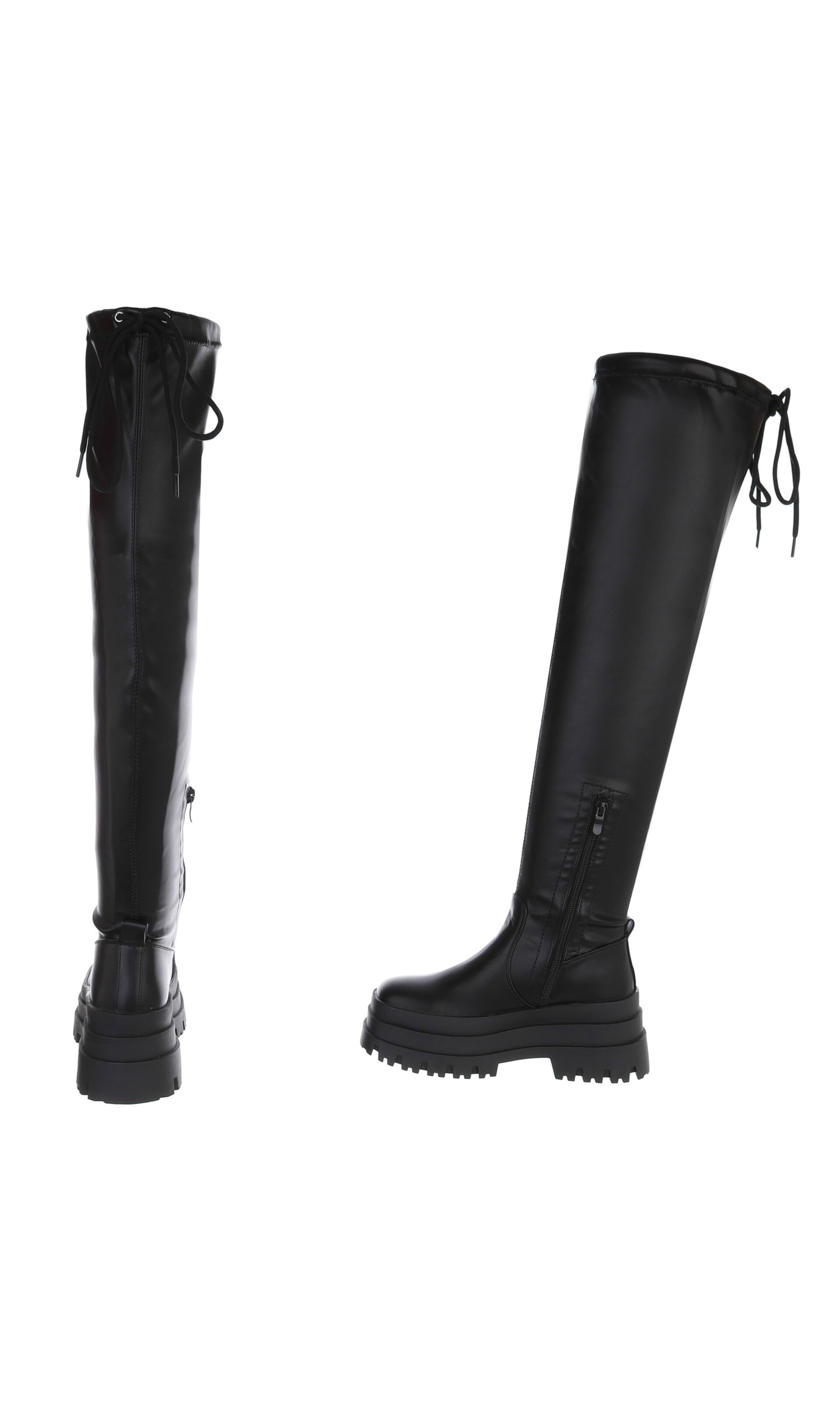 Ital-Design Overknees in Schwarz