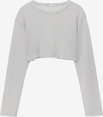 Pull&Bear Shirt in Silver: front