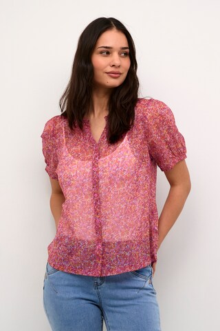 Cream Blouse in Red: front