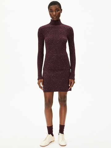 ARMEDANGELS Strickpullover ALAANIA TWEED in Rot