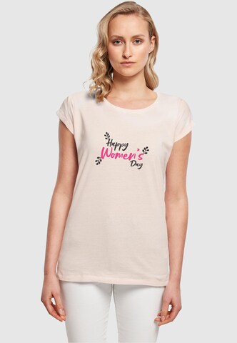 Merchcode Shirt 'WD - Happy Women's Day' in Pink: front
