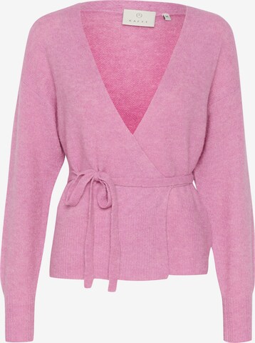 Kaffe Knit Cardigan 'Wendy Wrap' in Pink: front