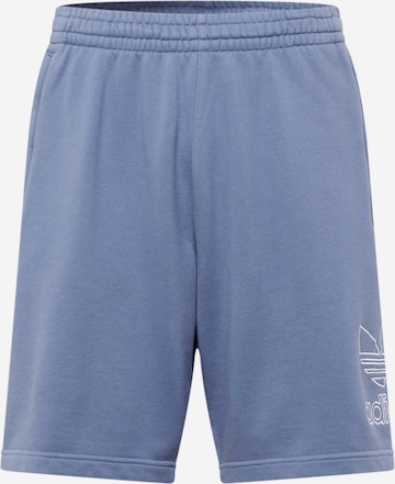 Pantalon 'Adicolor Outline Trefoil' ADIDAS ORIGINALS en bleu : devant