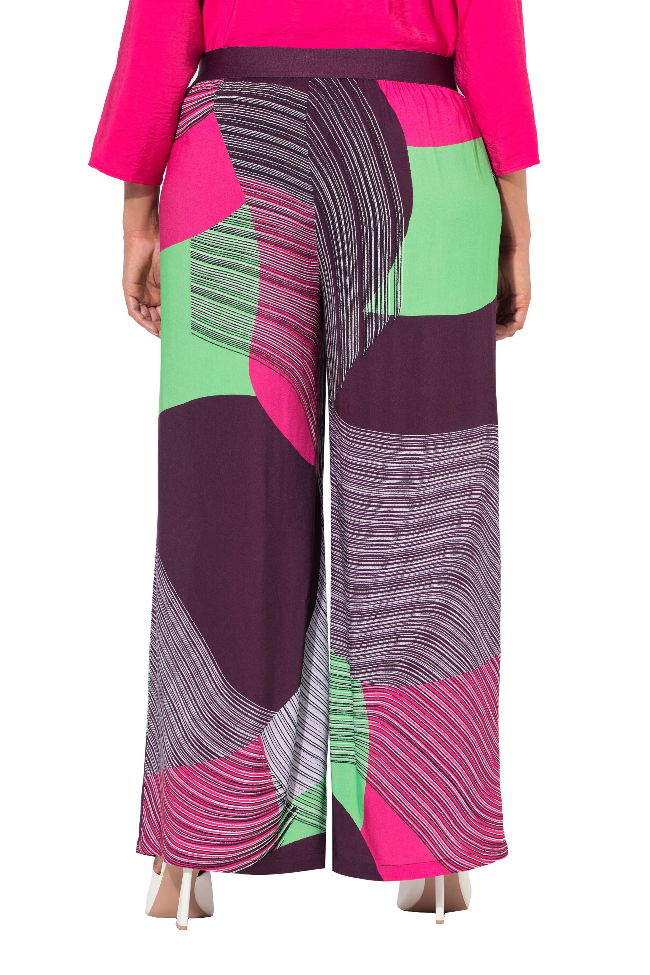 Ulla Popken Wide Leg Hose in Mischfarben