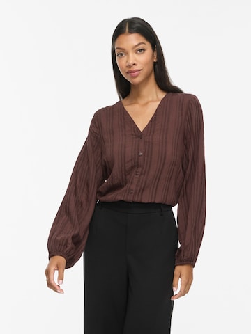 VILA Blouse 'VIVera' in Bruin: voorkant