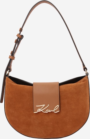Karl Lagerfeld Olkalaukku värissä ruskea: etupuoli