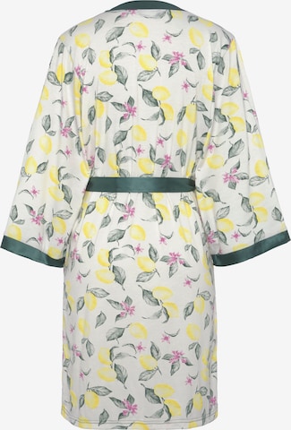 LASCANA Dressing Gown 'Summer Fruits' in Yellow: back