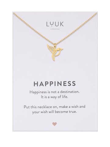 LUUK LIFESTYLE Necklace 'LUUK LIFESTYLE Halskette "Kolibri"' in Gold: front