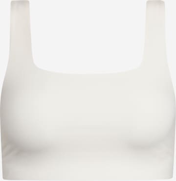 Girlfriend Collective Bralette Sports Bra in White: front