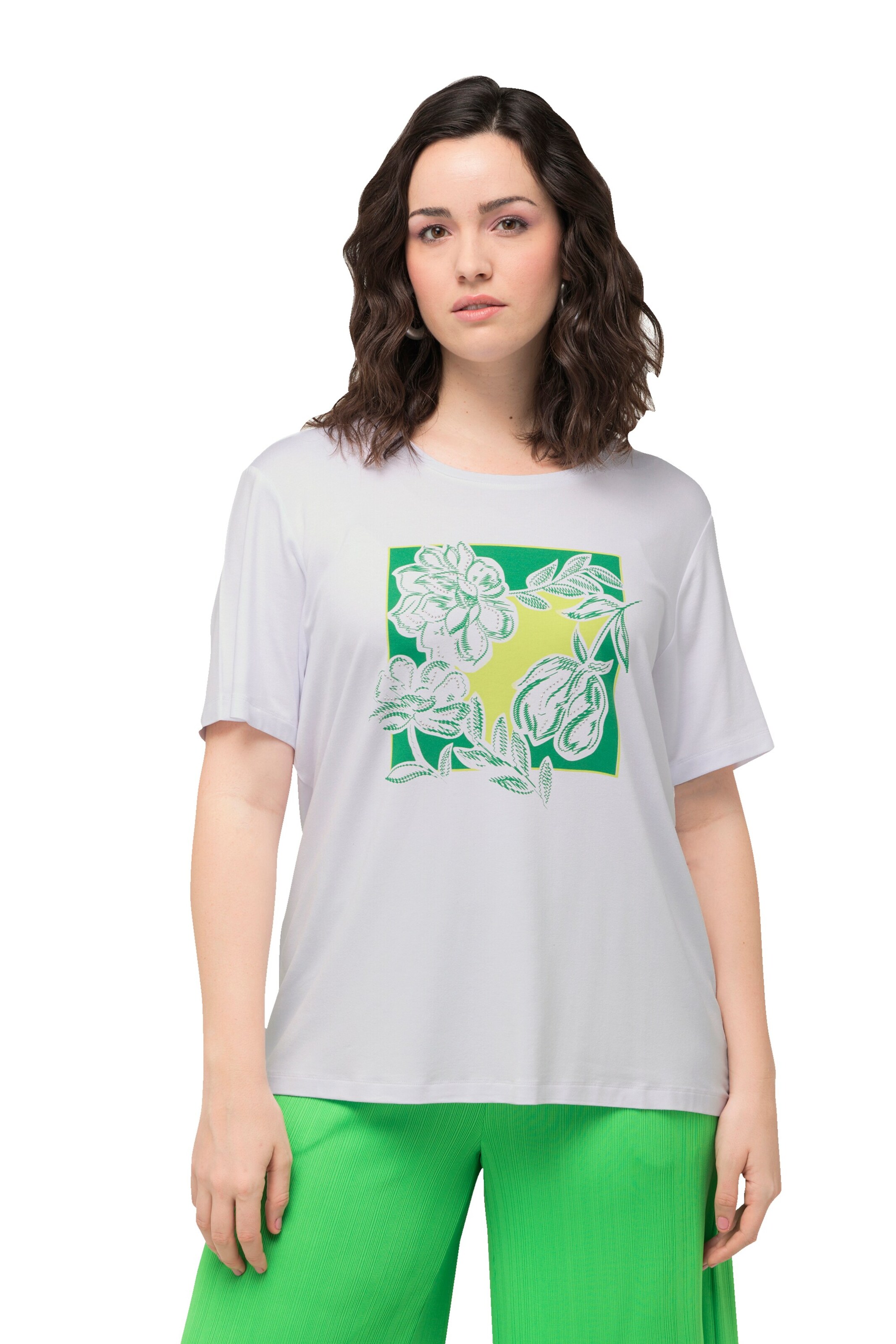 Ulla Popken Shirt in Weiß: Vorderseite