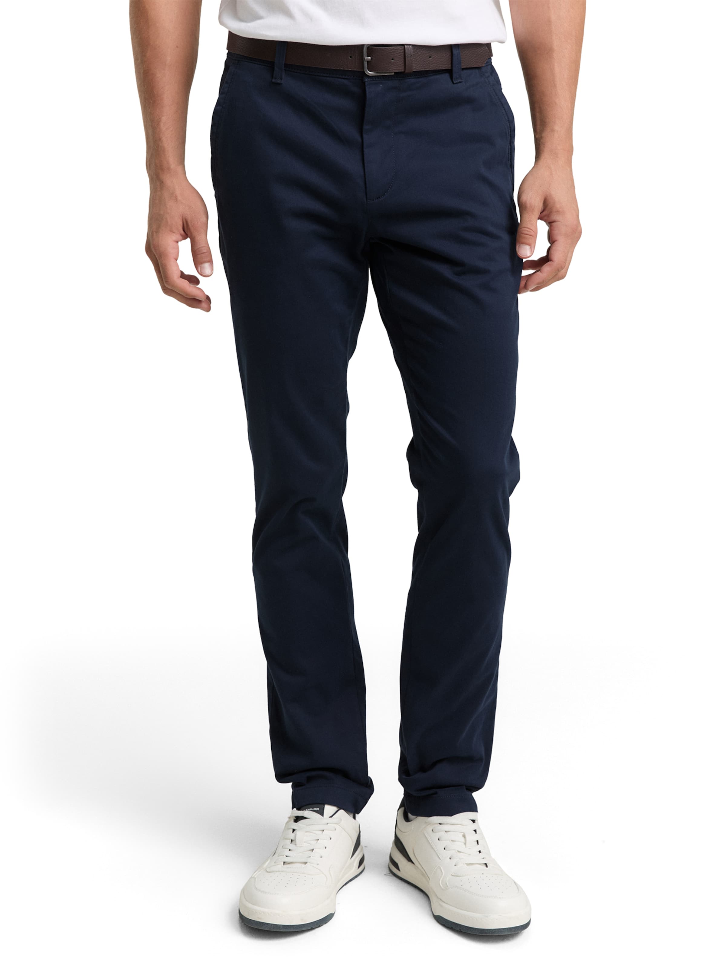 TOM TAILOR - Slimfit Pantalón chino en azul: frente