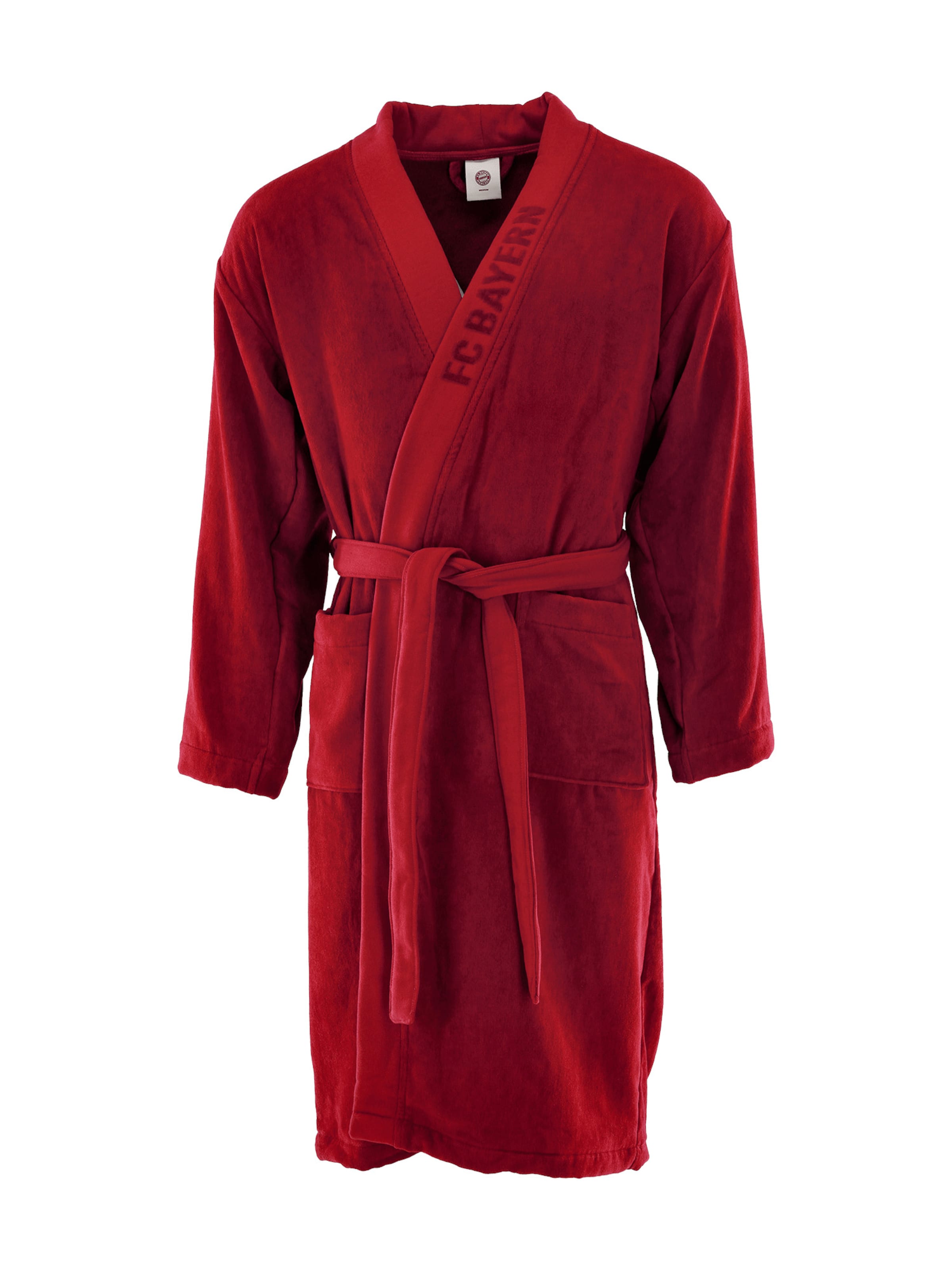 FC BAYERN MÜNCHEN Bademantel in weinrot, Produktansicht