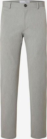 Coupe slim Pantalon chino SELECTED HOMME en gris : devant