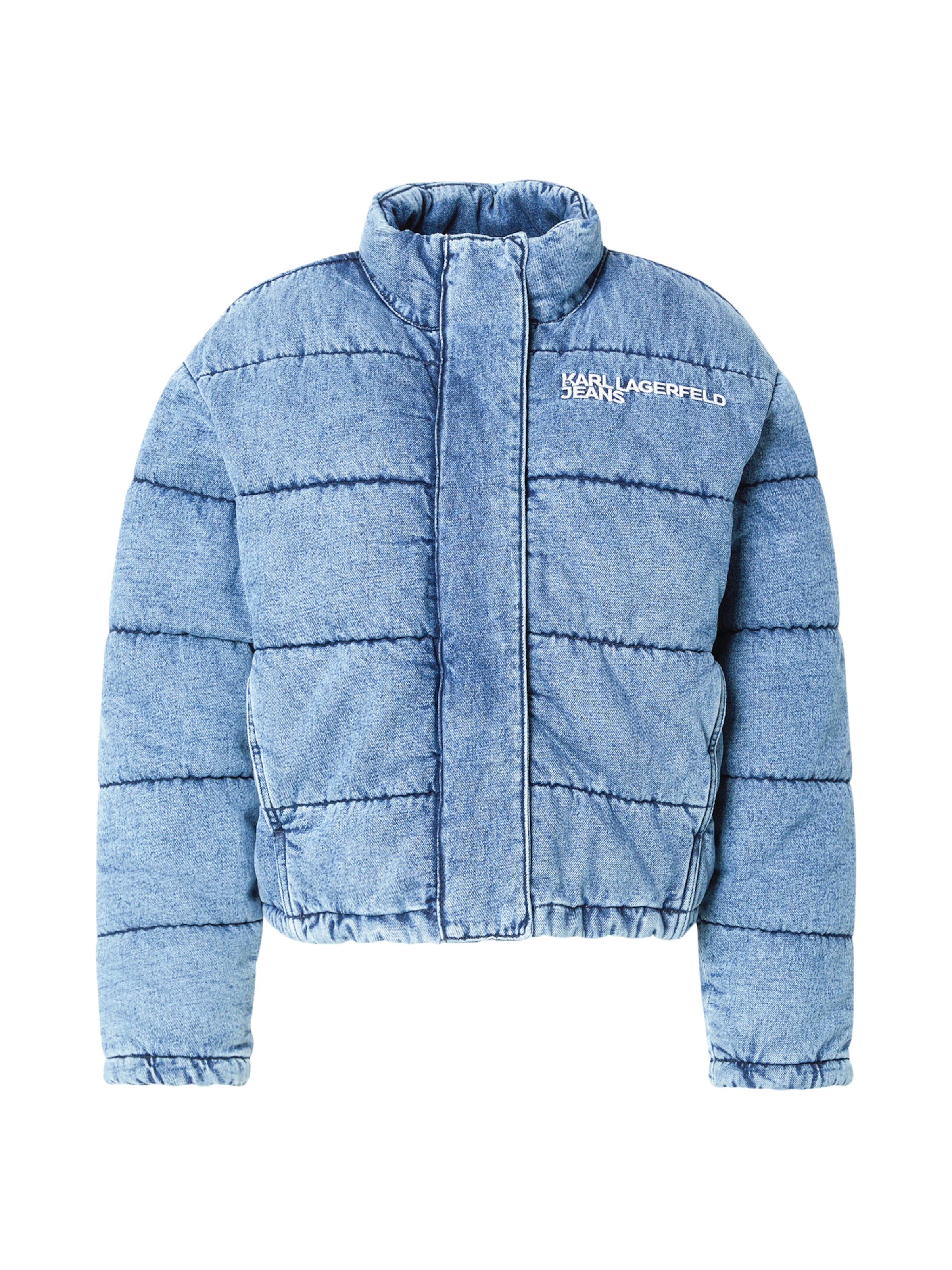 KARL LAGERFELD JEANS Φθινοπωρινό και ανοιξιάτικο μπουφάν σε μπλε: μπροστά
