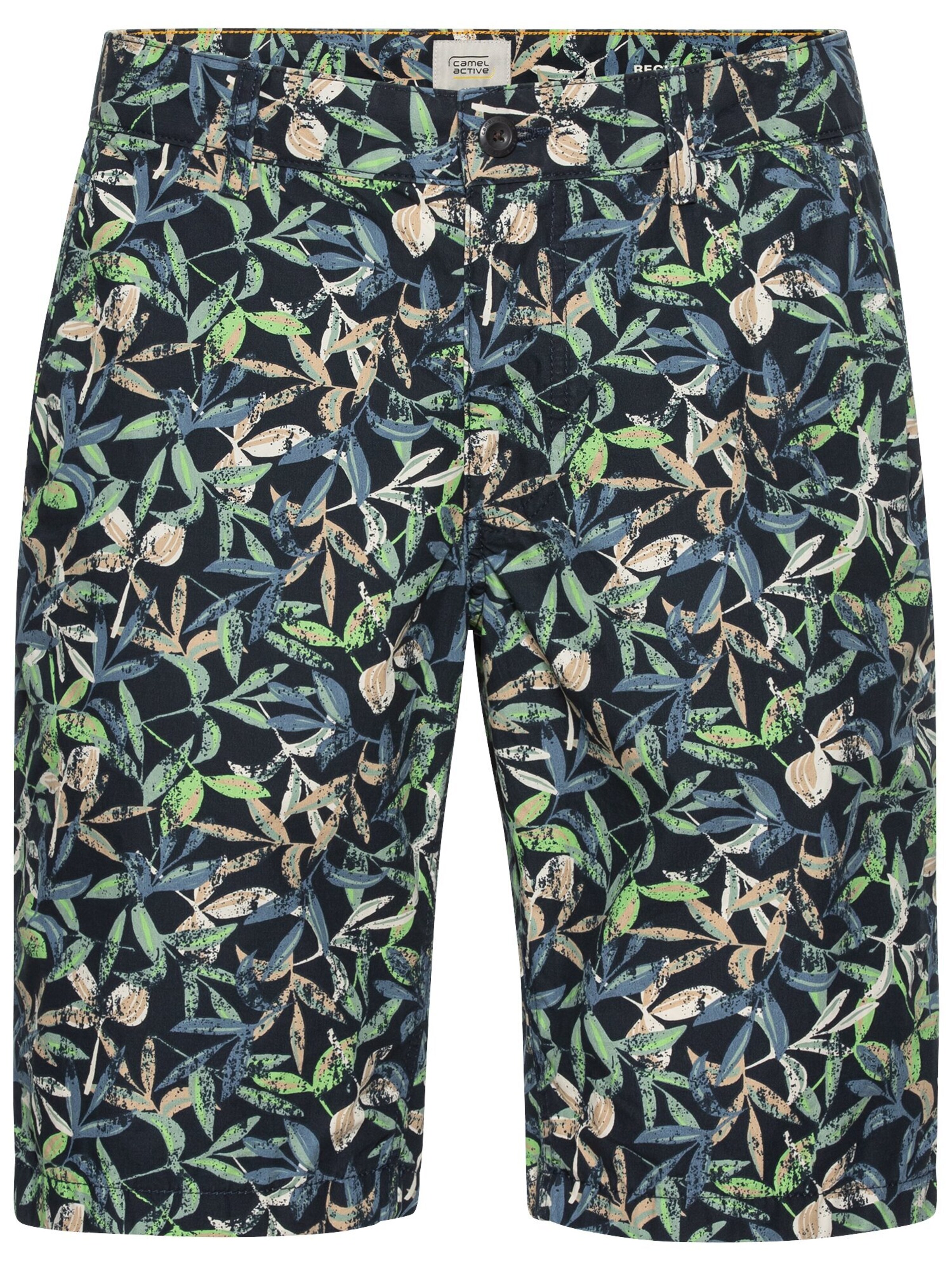 CAMEL ACTIVE Regular Regular Fit Chino Short mit Allover-Print in Mischfarben