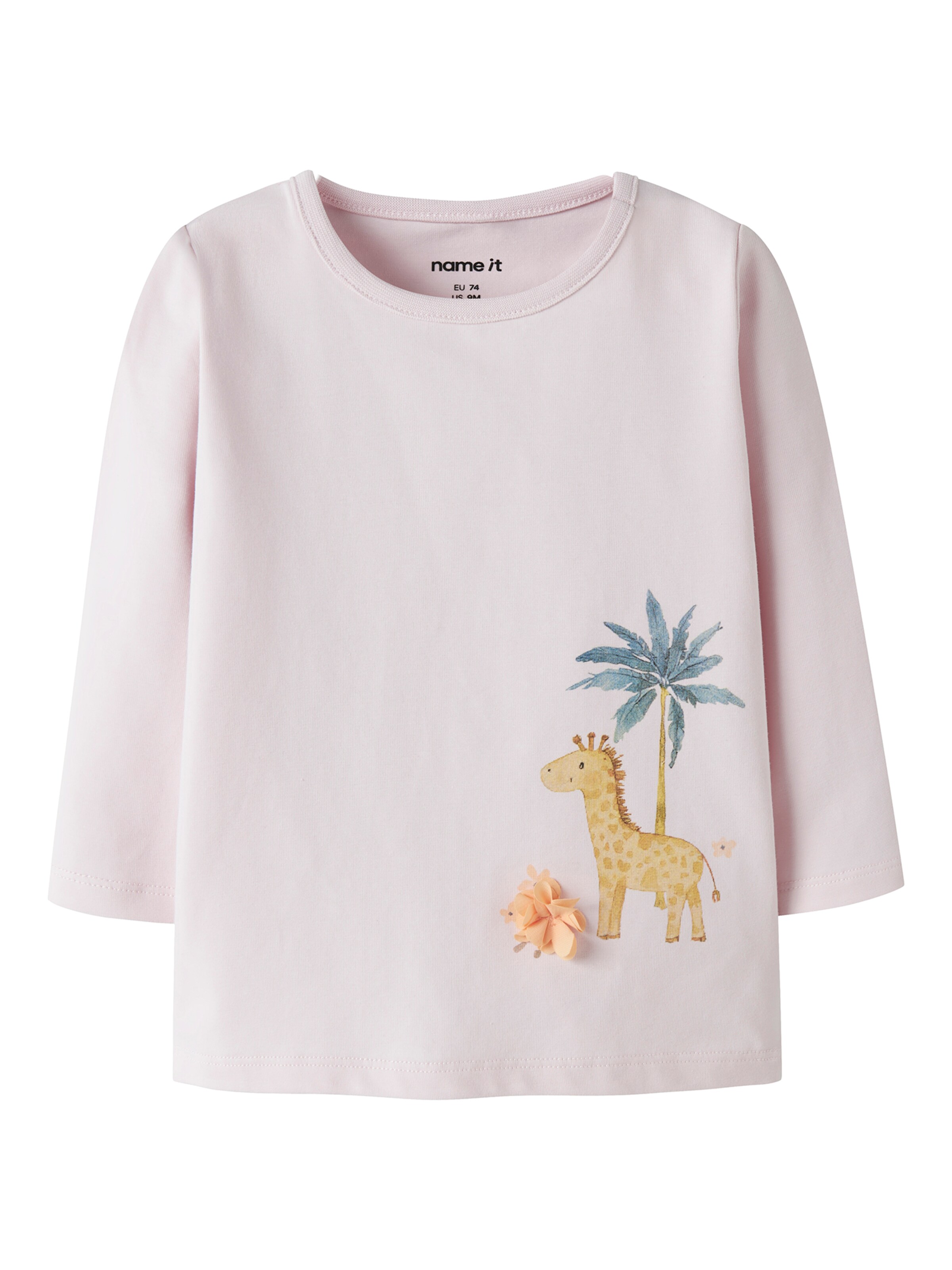 NAME IT Футболка 'NBFHIA' в Ярко-розовый: спереди