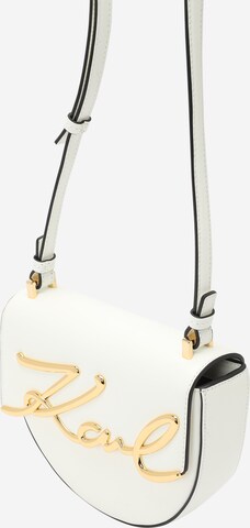 Karl Lagerfeld Crossbody Bag in White: front