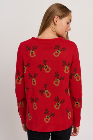 Oxmo Strickpullover 'Christel' in Rot