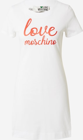 Robe Love Moschino en blanc : devant