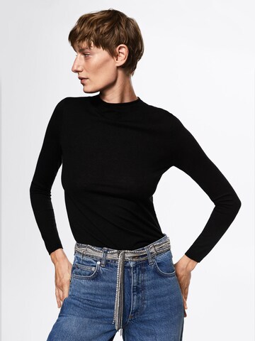 Pull-over 'Salvia' MANGO en noir : devant