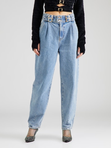 Hoermanseder x About You Tapered Pleated Jeans 'Hava' in Blue: front