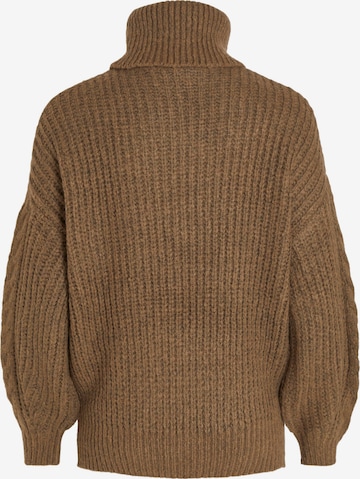 VILA Oversized Sweater 'TRIPS' in Brown