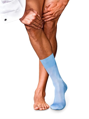 FALKE Socken 'No. 9 Pure Fil d´Écosse' in Blau: Vorderseite