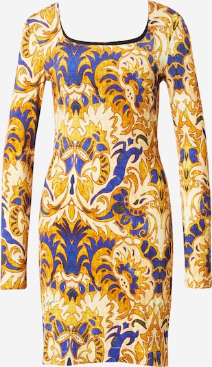 Just Cavalli Kleid in kitt / blau / gold / rot, Produktansicht