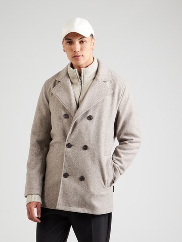 INDICODE JEANS Between-Seasons Coat 'Mito' in Beige: front