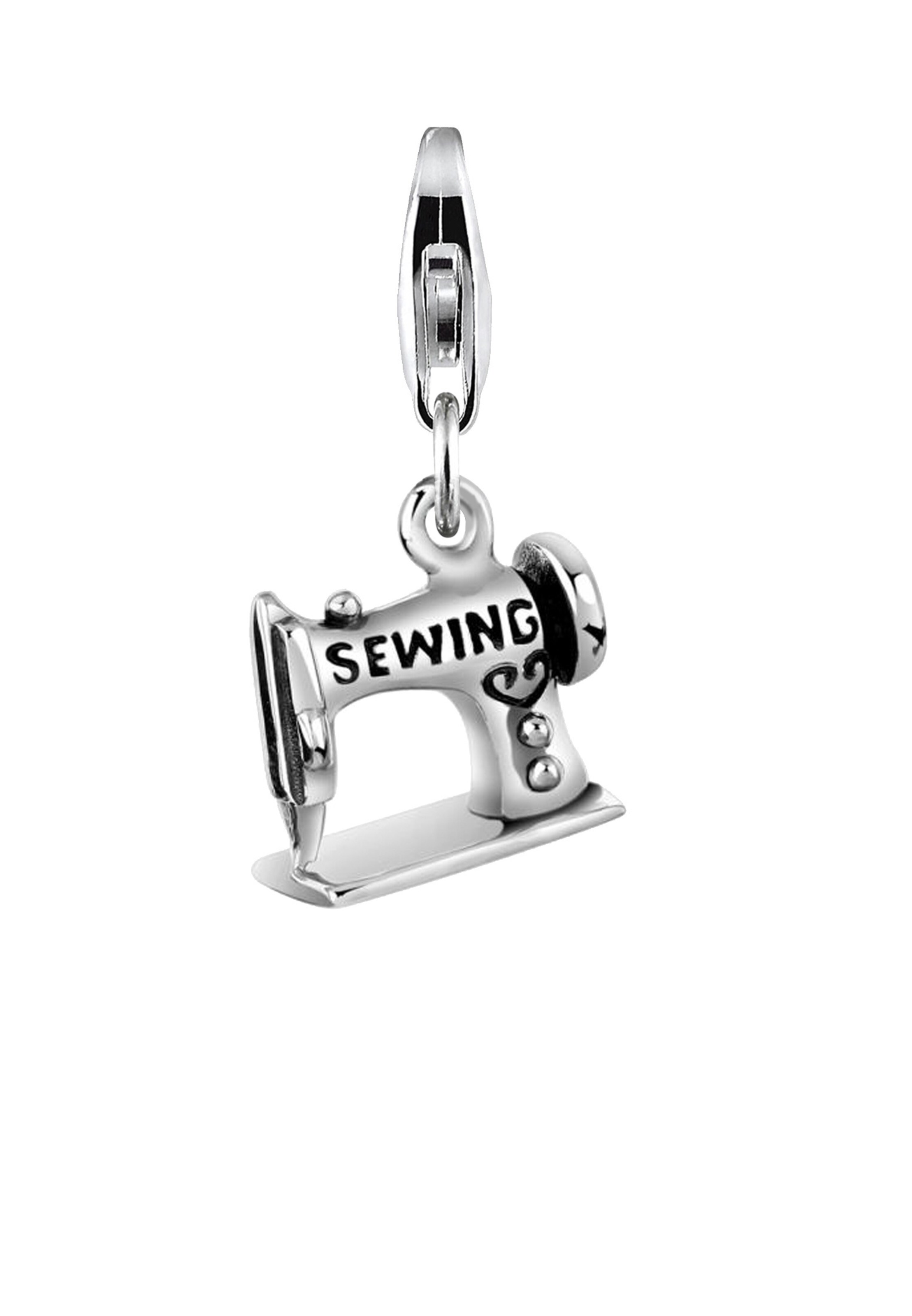 Pendentif 'Nähmaschine' Nenalina en argent : devant