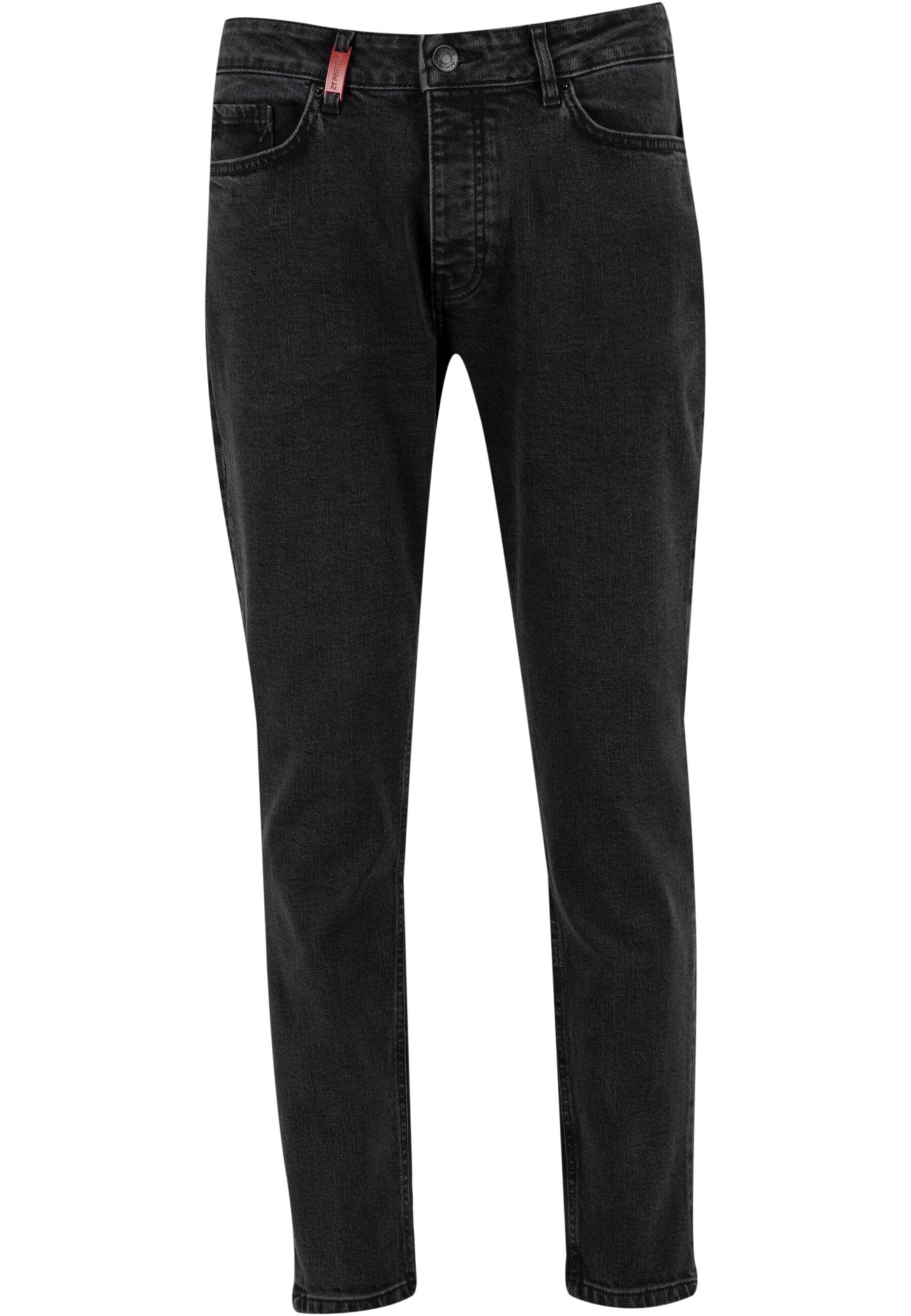 2Y Premium Slimfit Jeans in Zwart: voorkant