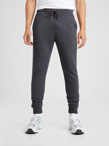 HOLLISTER Tapered Trousers in Black: front