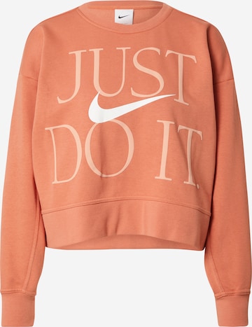 NIKE Athletic Sweatshirt in Orange: front