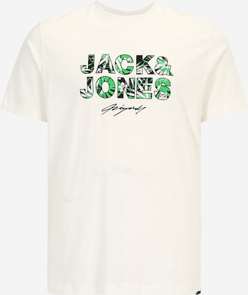 balts Jack & Jones Plus T-Krekls 'Tulum': no priekšpuses
