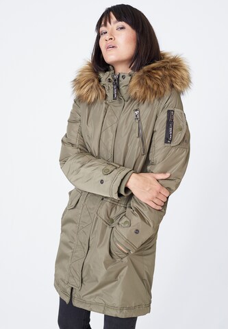 Harlem Soul Winter Parka 'Ka-Te' in Green: front