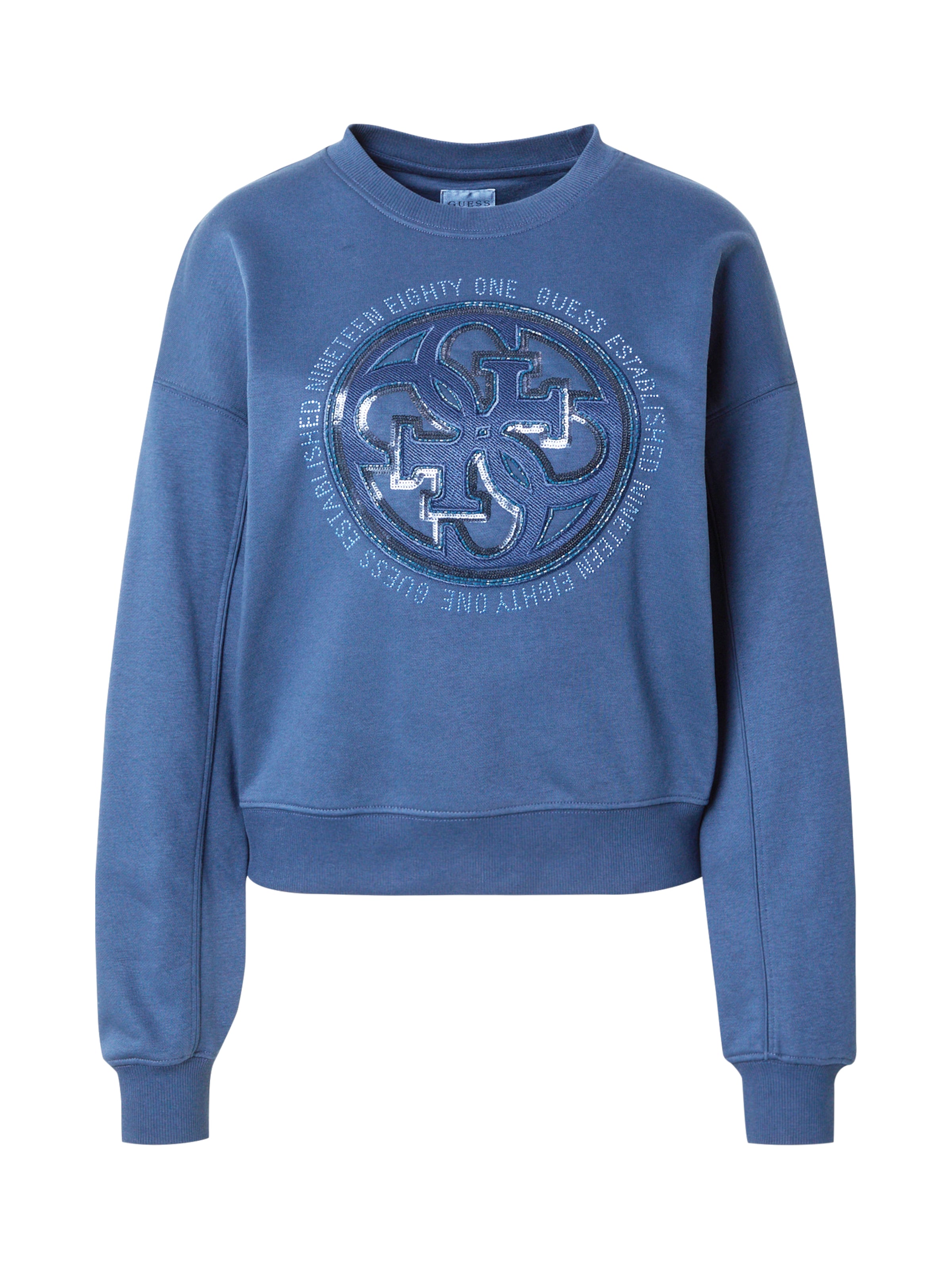 GUESS Bluzka sportowa w kolorze niebieski: przód