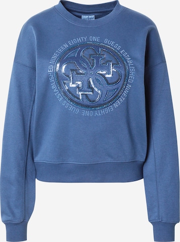 Sweat-shirt GUESS en bleu : devant