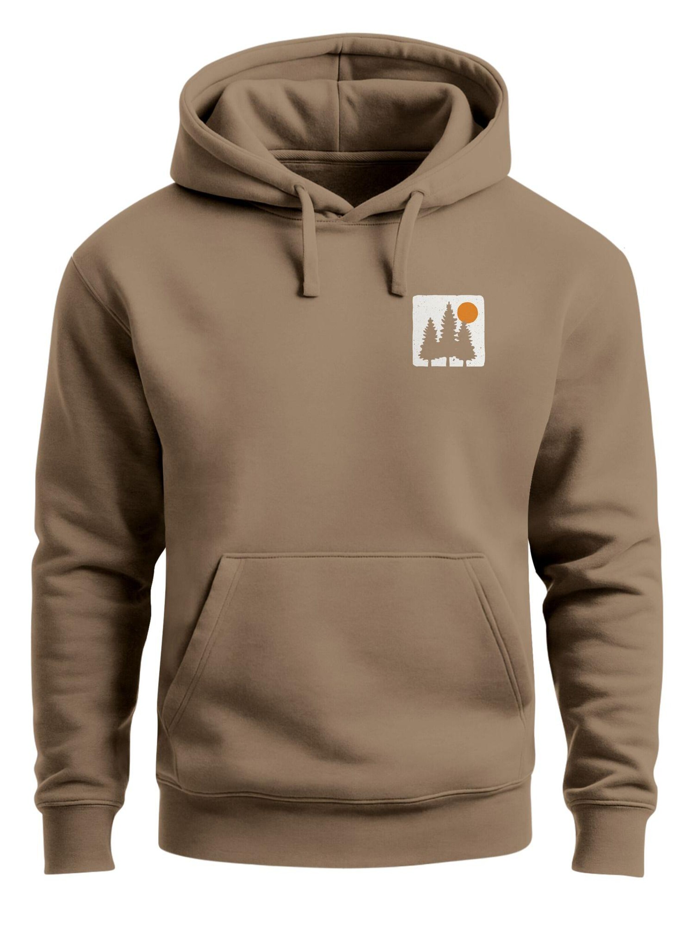 Neverless Sweatshirt 'Pine Trees' in Brown: front
