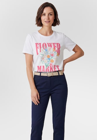 T-shirt 'Floral' Usha en blanc : devant